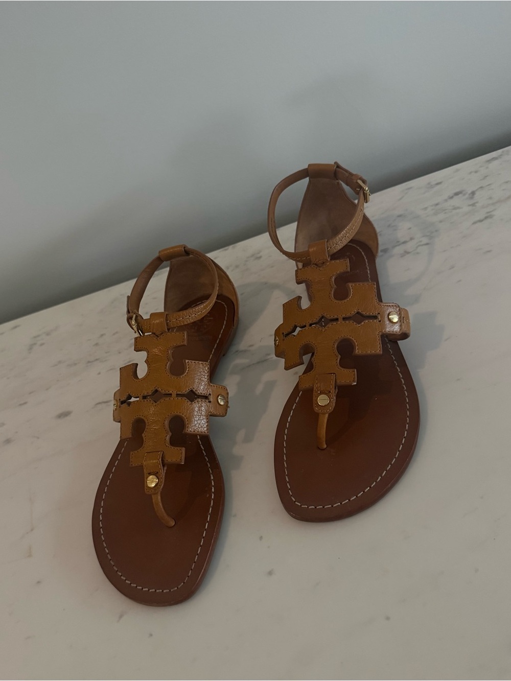 Tory Burch Tan Leather Sandals